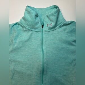 Under Armour 1/4 Zip Running Pullover Teal Size Medium